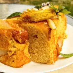 Egg-Free Sponge Cake with Pears