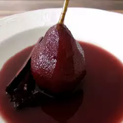 Poached Pears with cinnamon