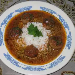 Meatball Kebab with White Rice
