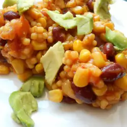 Moroccan Couscous with Vegetables and Avocado