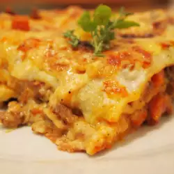 Lasagna with White and Red Sauce