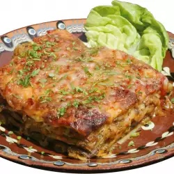 Lasagna with garlic