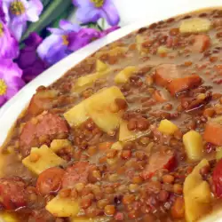 Lentils with Sausage and Potatoes