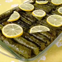 Stuffed Grape Leaves with Onions