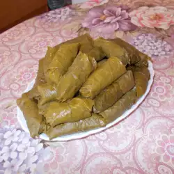 Stuffed Grape Leaves with Butter