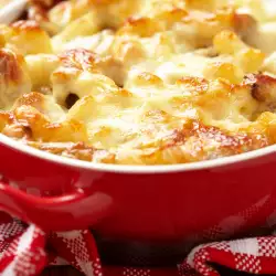 Oven-Baked Macaroni with mushrooms