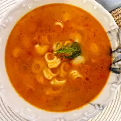 Pasta Soup with peppers