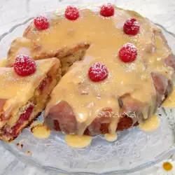 Raspberry Cake with Honey Glaze