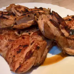 Marinated Chicken Steaks on a Grill Pan