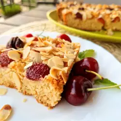 Butter Cake with White Chocolate and Cherries
