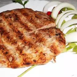 Grilled Pork Chops with Onions