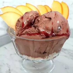 Chocolate Ice Cream Sundae with Nectarines