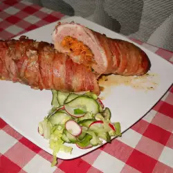 Meat Roll with Mince and Bacon