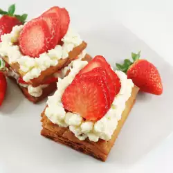 Mille Feuille with strawberries