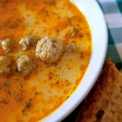Meatball Soup with parsley