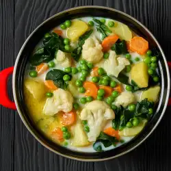 Creamy Vegetable Milk Soup with Butter