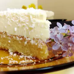Milky Sponge Cake with Light Raffaello Cream