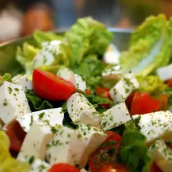 No Meat Salad with Feta Cheese
