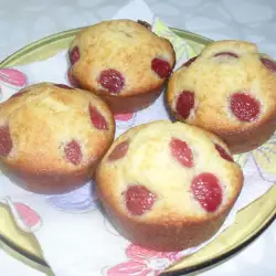 Vanilla Muffins with Cherries