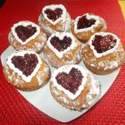 Muffins with Jam and Cream