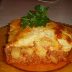 Moussaka with Bechamel Sauce and Cheese Crust