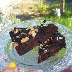 Chickpea Brownie with Blueberries