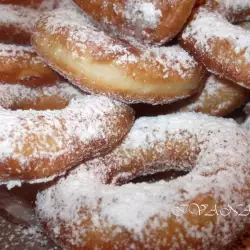 Yeast Donuts with Powdered Sugar