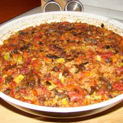 Oven Baked Rice with peppers