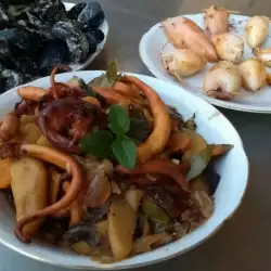 Octopus with Oven-Baked Vegetables