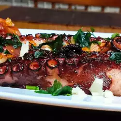 Spicy Fried Octopus with Garlic and Parsley