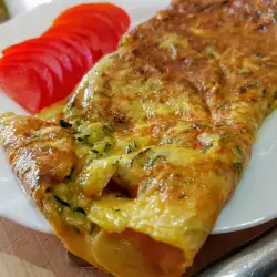 Omelette with zucchini