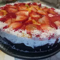 Cheesecake with Jam and Strawberries