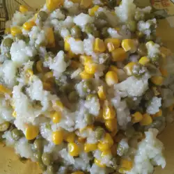 Oven-Baked Rice, Corn and Peas