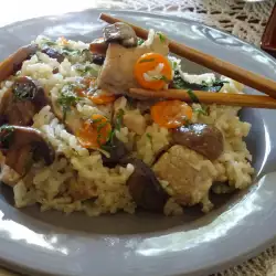 Mushroom Rice with Carrots