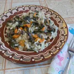 Lean Oven-Baked Rice with Mushrooms and Spinach