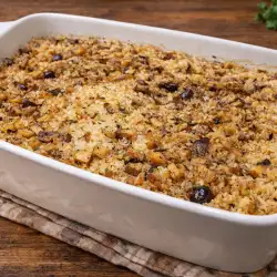 Baked Mushroom Rice with Olives