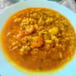 Shrimp with Rice and Broth