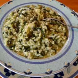 Spinach with Rice and Vegetable Broth