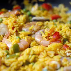 Fried Rice with Shrimp and Peas