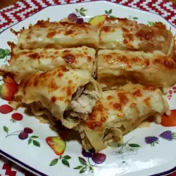 Pancakes with Chicken Meat and Cheese