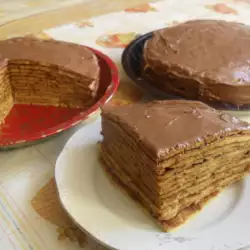 Pancake Cake with Chocolate Cream