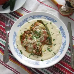 Stuffed Peppers in Sauce with Yoghurt