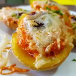 Stuffed Potatoes with cheese