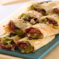 Phyllo Pie with peppers