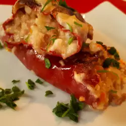 Stuffed Dried Peppers with Mince and Rice