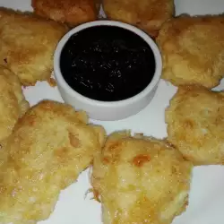 Breaded Cheese Curds with jam