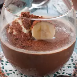 Chocolate Panna Cotta with Bananas