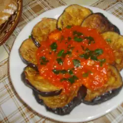 Fried Eggplants with Tomatoes