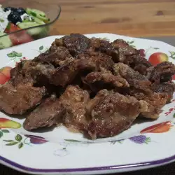Chicken Livers with Peppers