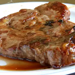 Pork Chops with Sauce and Olive Oil